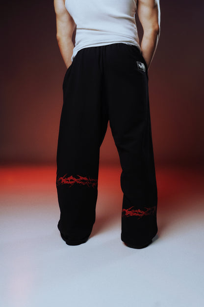 EXPAND YOUR DOMAIN - MALEVOLENT SHRINE - Premium Oversize Pants (HEAVYWEIGHT - Black)