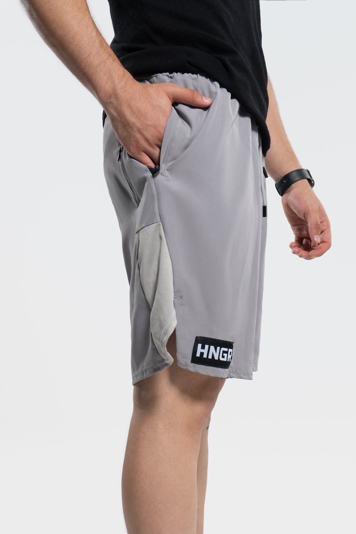 TRAINING SHORTS - H-002 (Light Grey)