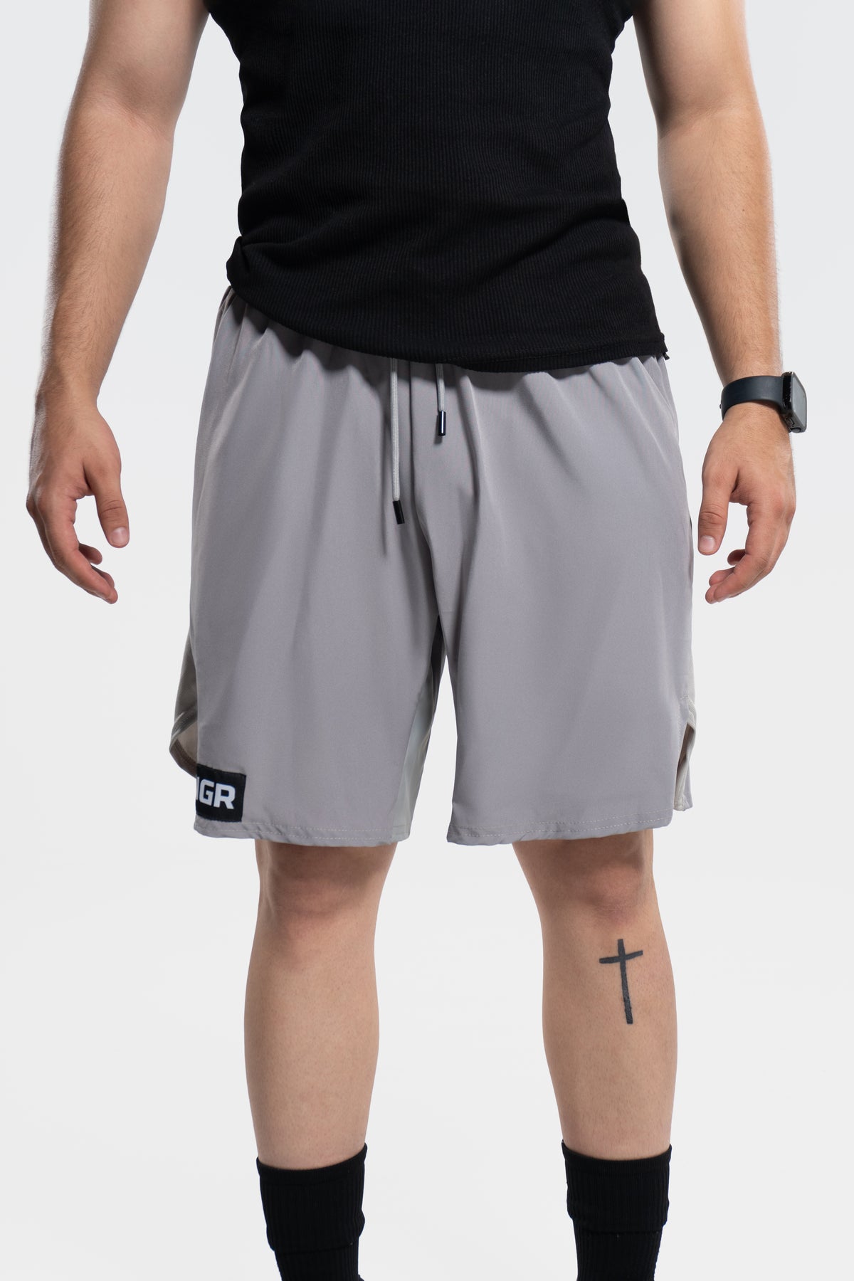 TRAINING SHORTS - H-002 (Light Grey)