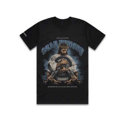 JESUS IS MY SPOTTER - Premium Regular Tee (Black)