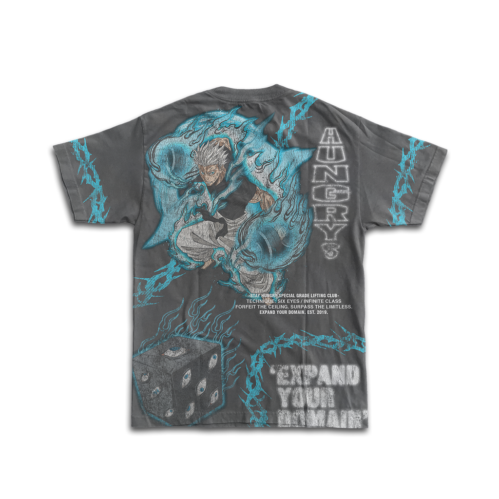 EXPAND YOUR DOMAIN - THE HONORED ONE - Premium Semi Oversize Tee (HEAVYWEIGHT - Shark Gray)