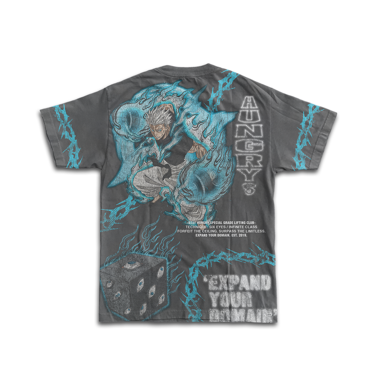 PREVENTA - EXPAND YOUR DOMAIN - THE HONORED ONE - Premium Oversize Tee (HEAVYWEIGHT - Shark Gray)