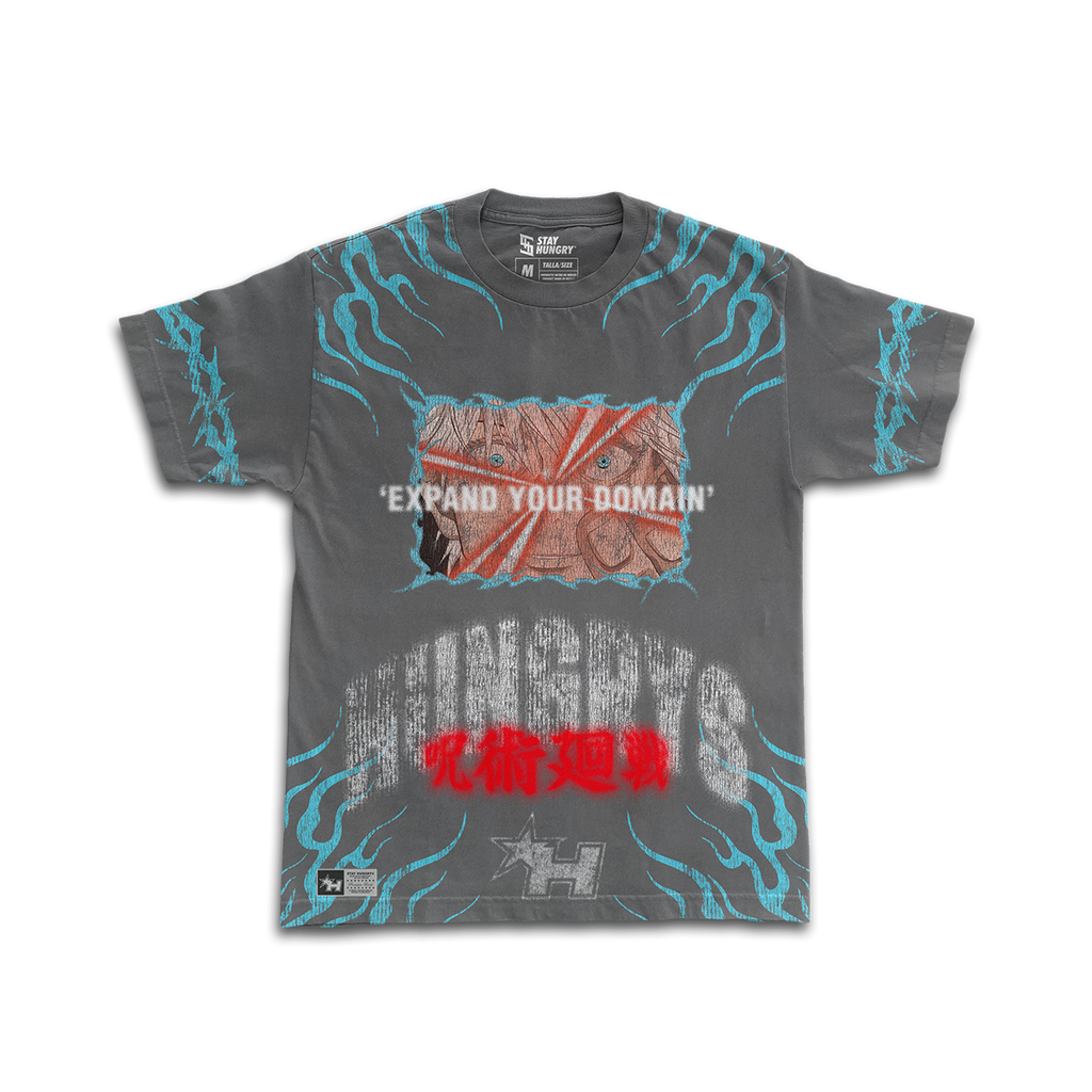 EXPAND YOUR DOMAIN - THE HONORED ONE - Premium Semi Oversize Tee (HEAVYWEIGHT - Shark Gray)