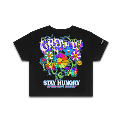 GROW UP - Premium Crop Top (Black)