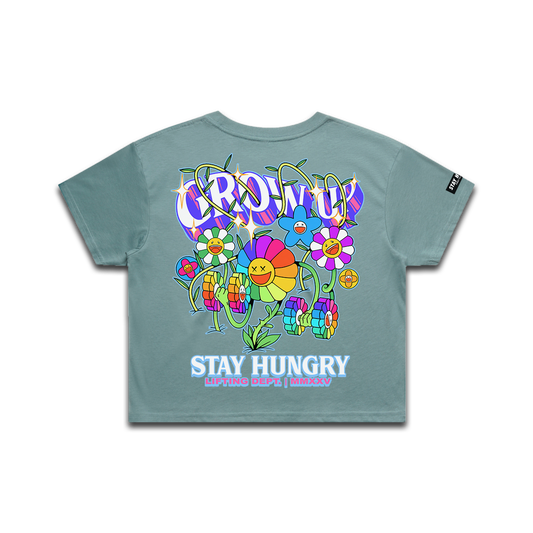 GROW UP - Premium Crop Top (Mineral)