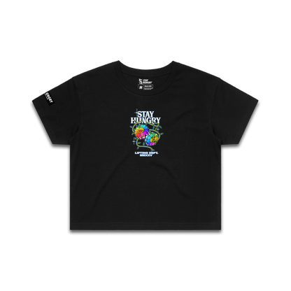 GROW UP - Premium Crop Top (Black)