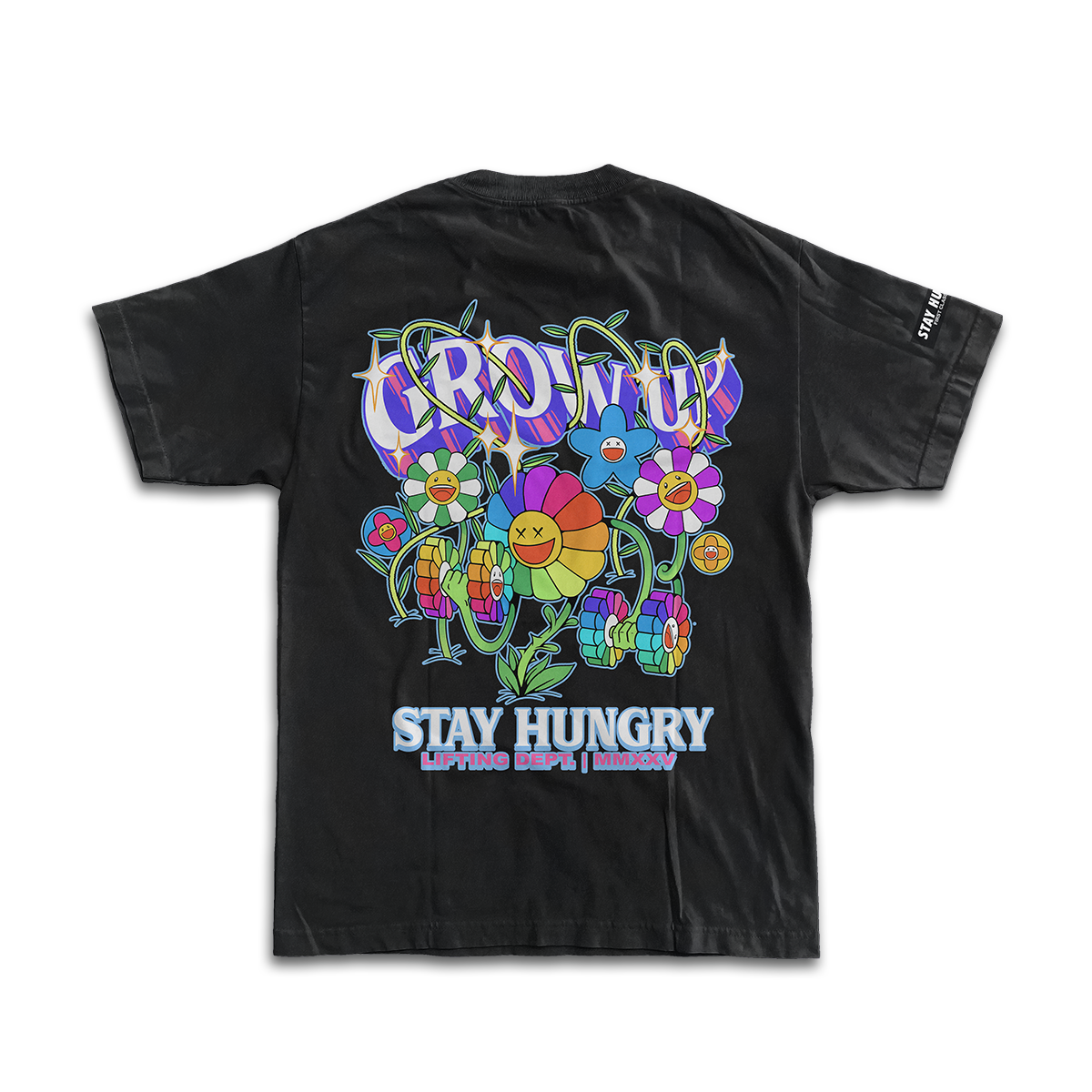 GROW UP - Premium Oversize Tee (HEAVYWEIGHT - Black)
