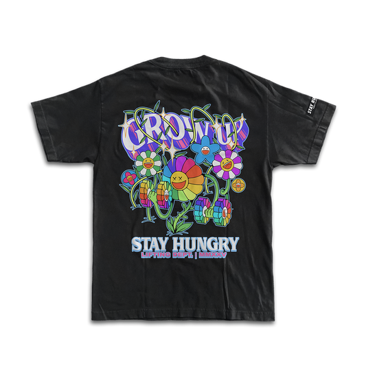 GROW UP - Premium Oversize Tee (HEAVYWEIGHT - Black)