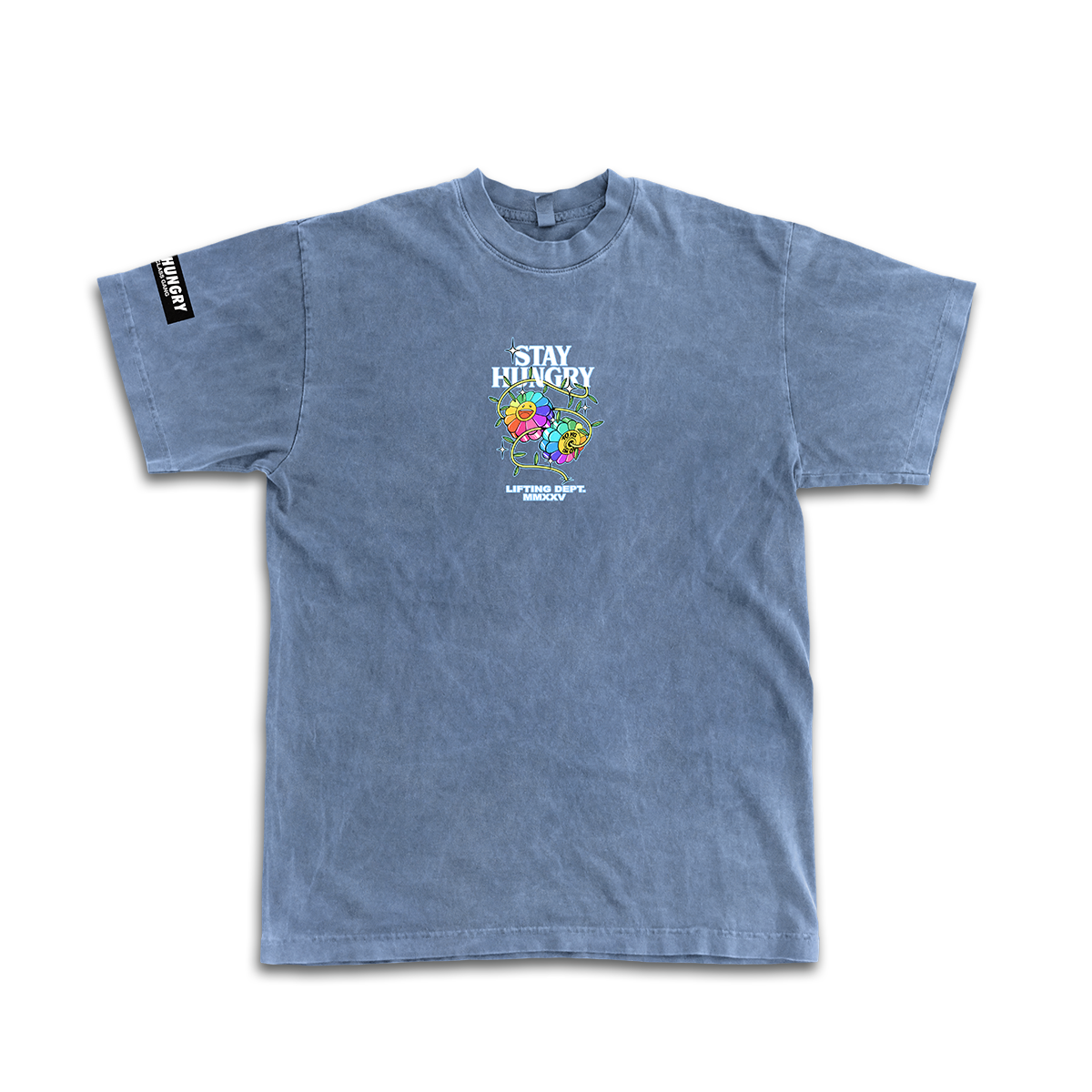 GROW UP - Premium Oversize Tee (HEAVYWEIGHT - Blue Pigment Dye)