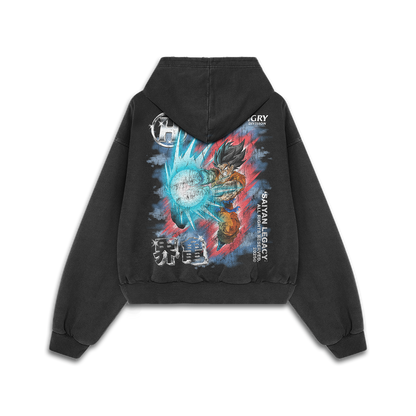 SAIYAN LEGACY - AWAKENING - Premium Oversize Hoodie (HEAVYWEIGHT - Black)