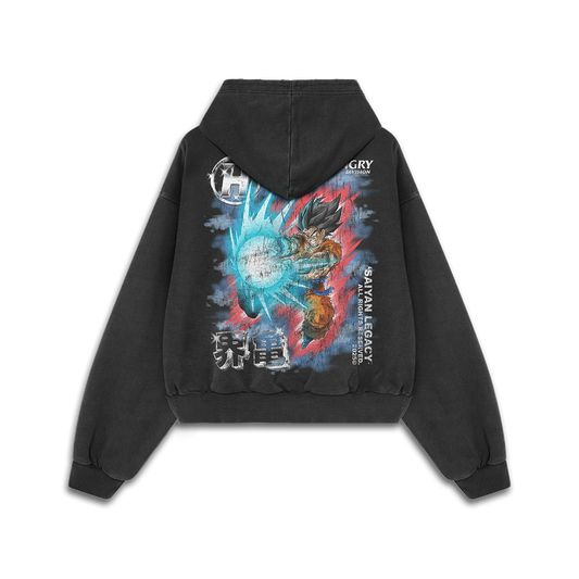 SAIYAN LEGACY - AWAKENING - Premium Oversize Hoodie (HEAVYWEIGHT - Black)
