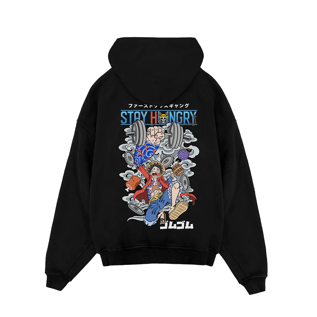 GOMU GOMU - Premium Oversize Hoodie (HEAVYWEIGHT - Black)