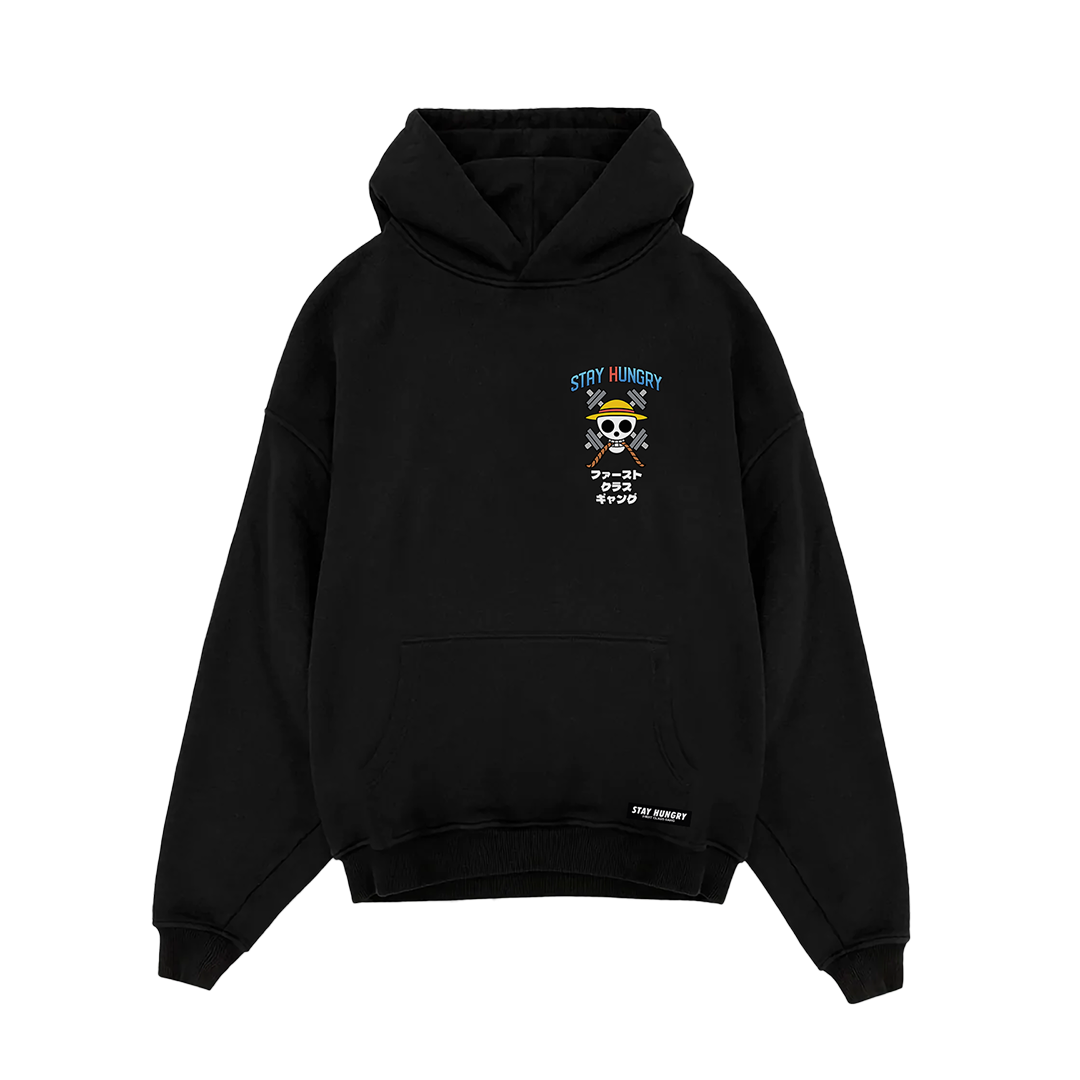 GOMU GOMU - Premium Oversize Hoodie (HEAVYWEIGHT - Black)