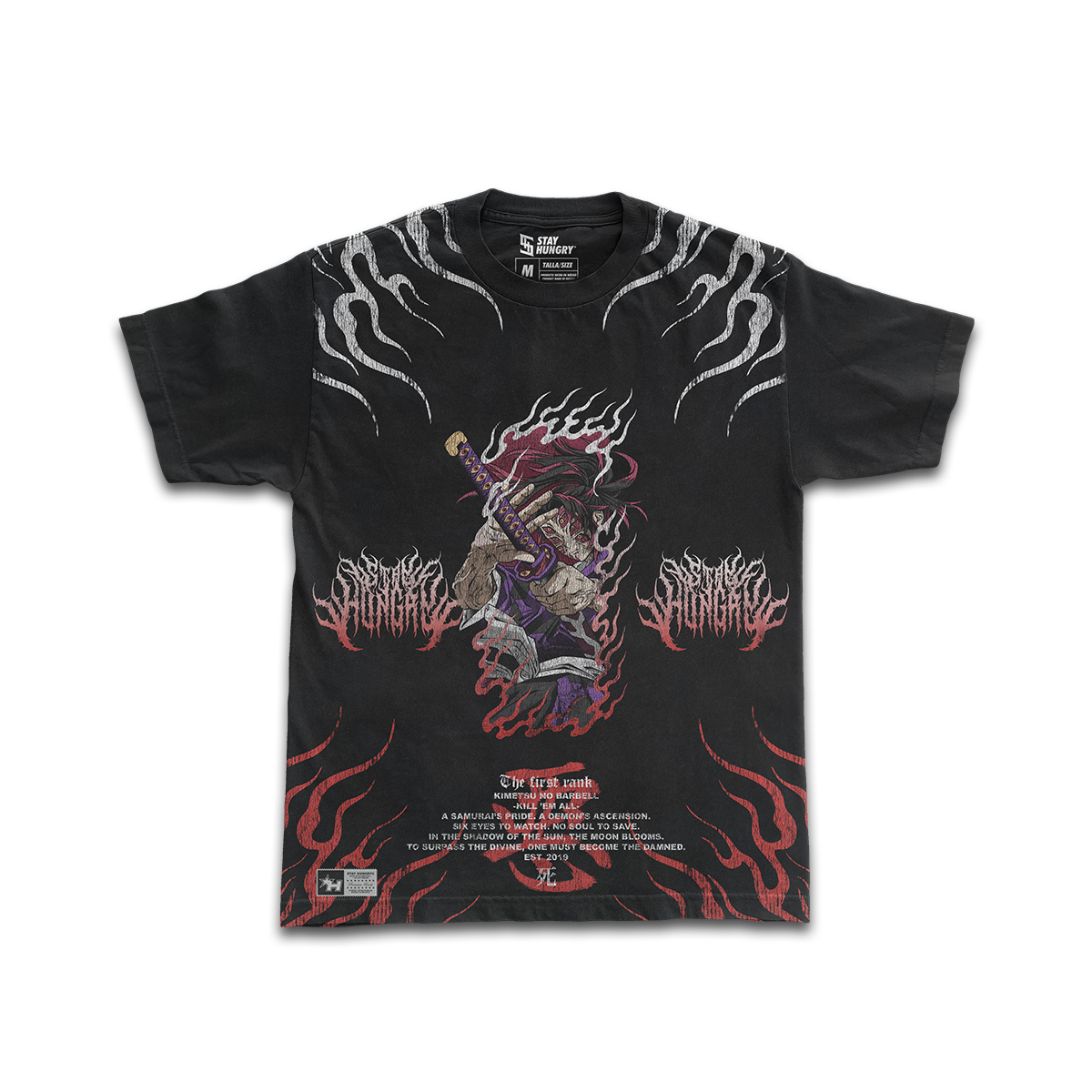 PREVENTA - KIMETSU NO BARBELL - THE FIRST RANK - Premium Oversize Tee (HEAVYWEIGHT - Black)