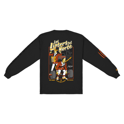 LOS LIFTERS DEL NORTE - Premium Oversize Longsleeve Tee (HEAVYWEIGHT - Black)