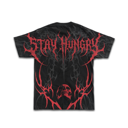PREVENTA - BLACKLINE - Premium Oversize Tee (HEAVYWEIGHT - Black/Red)