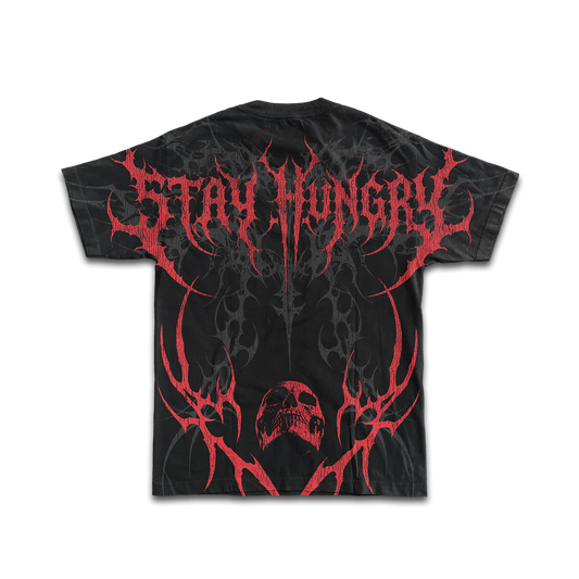 PREVENTA - BLACKLINE - Premium Oversize Tee (HEAVYWEIGHT - Black/Red)