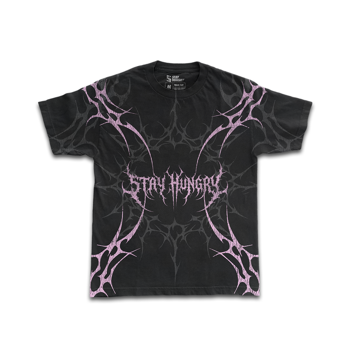 PREVENTA - BLACKLINE - Premium Oversize Tee (HEAVYWEIGHT - Black/Pink)