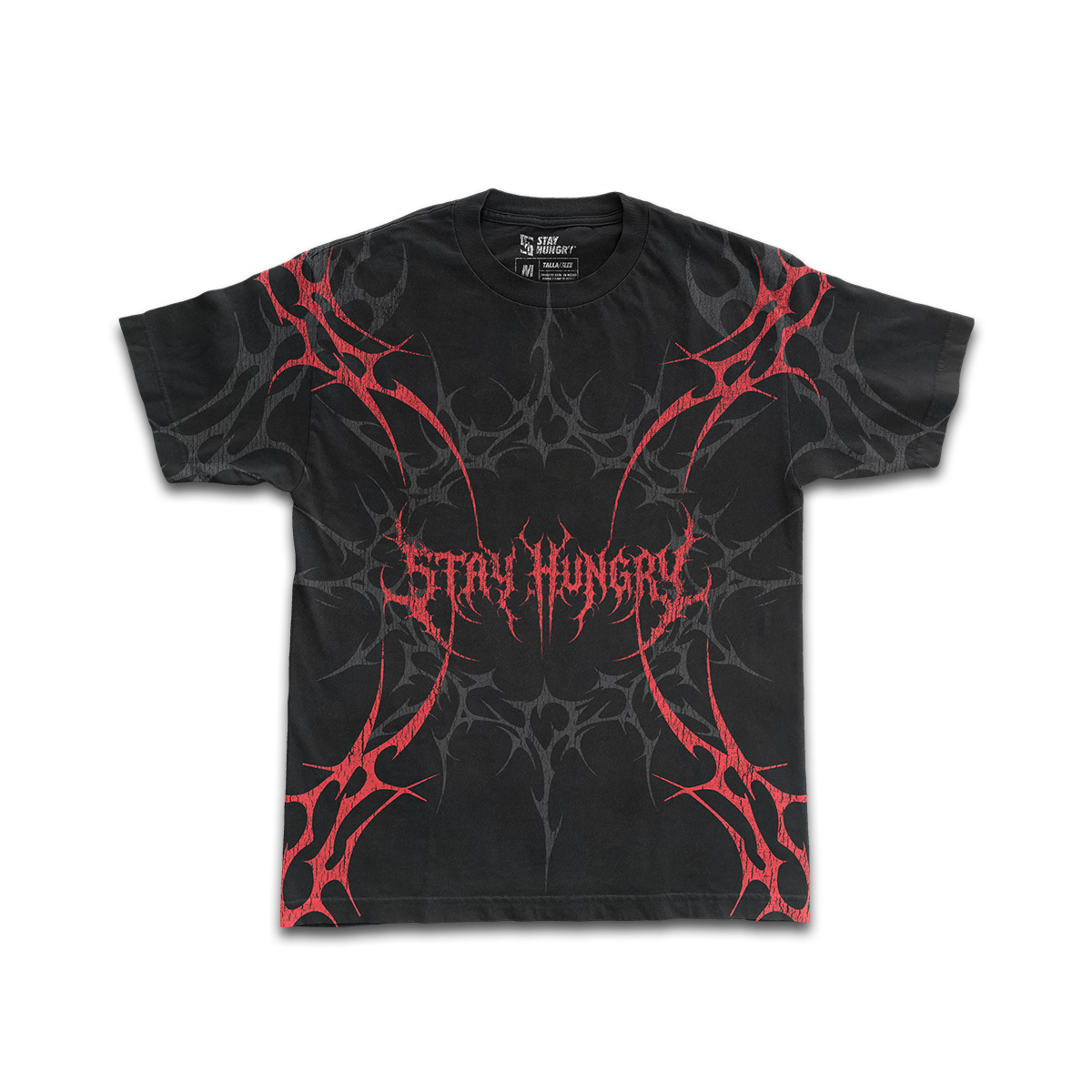 PREVENTA - BLACKLINE - Premium Oversize Tee (HEAVYWEIGHT - Black/Red)
