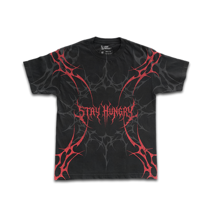PREVENTA - BLACKLINE - Premium Oversize Tee (HEAVYWEIGHT - Black/Red)