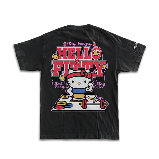 PREVENTA - HELLO FITTY - Premium Oversize Tee (HEAVYWEIGHT - Black)