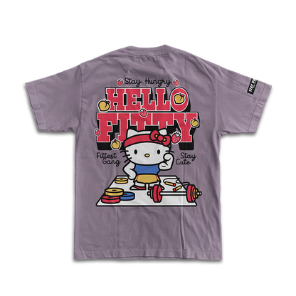 PREVENTA - HELLO FITTY - Premium Oversize Tee (HEAVYWEIGHT - Lilac)