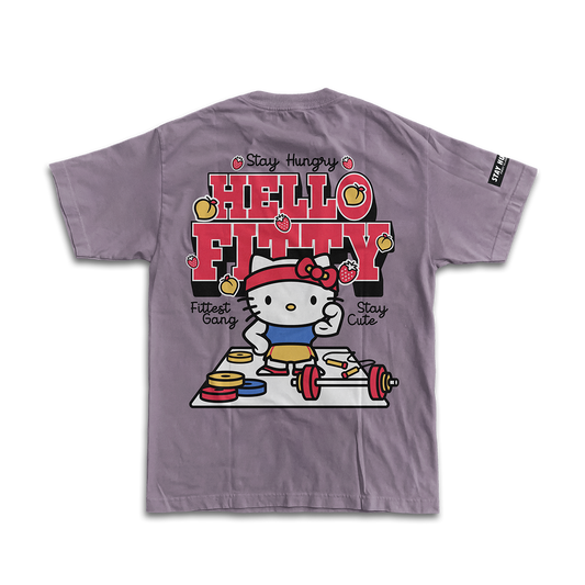 PREVENTA - HELLO FITTY - Premium Oversize Tee (HEAVYWEIGHT - Lilac)