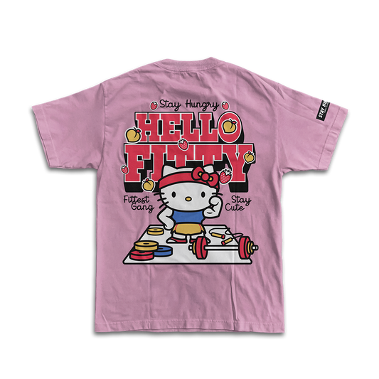 PREVENTA - HELLO FITTY - Premium Oversize Tee (HEAVYWEIGHT - Pink)