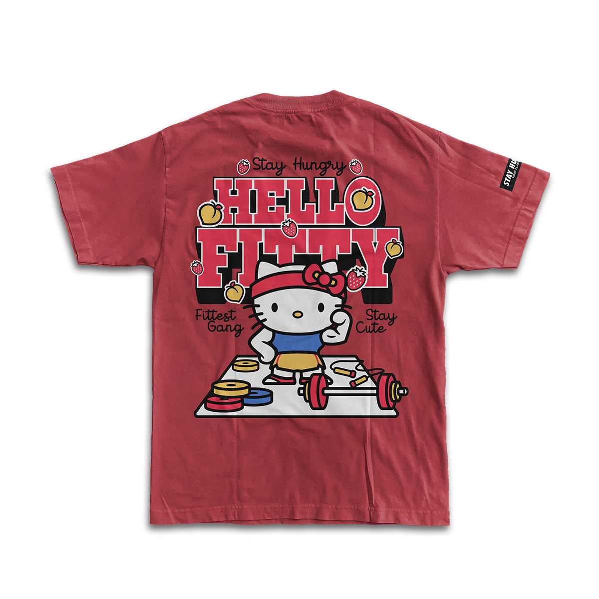 PREVENTA - HELLO FITTY - Premium Oversize Tee (HEAVYWEIGHT - Red)