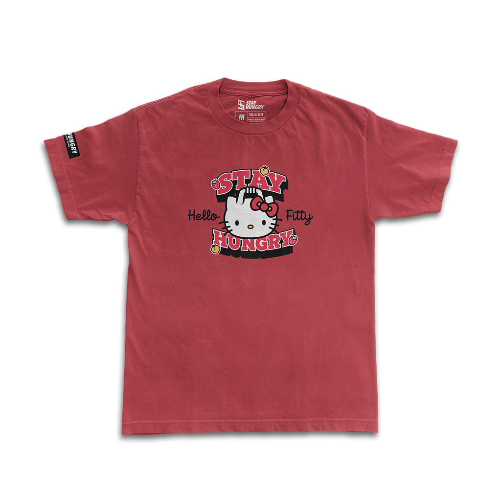 HELLO FITTY - Premium Oversize Tee (HEAVYWEIGHT - Red)