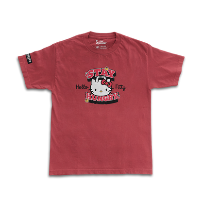 PREVENTA - HELLO FITTY - Premium Oversize Tee (HEAVYWEIGHT - Red)