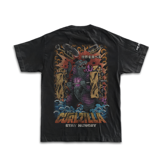 CURLZILLA - Premium Oversize Tee (HEAVYWEIGHT - Black)