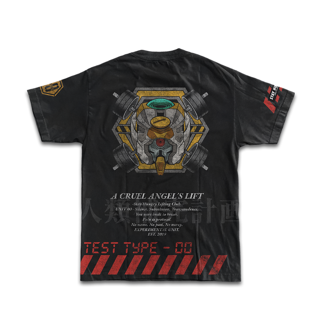 A CRUEL ANGEL´S LIFT - UNIT 00 - Premium Oversize Tee (HEAVYWEIGHT - Black)