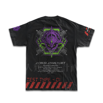 A CRUEL ANGEL´S LIFT - UNIT 01 - Premium Oversize Tee (HEAVYWEIGHT - Black)