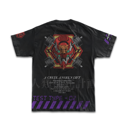 A CRUEL ANGEL´S LIFT - UNIT 02 - Premium Oversize Tee (HEAVYWEIGHT - Black)