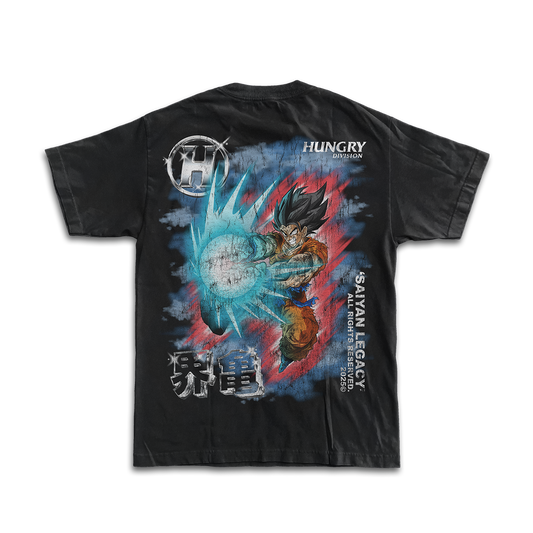 SAIYAN LEGACY - AWAKENING - Premium Oversize Tee (HEAVYWEIGHT - Black)