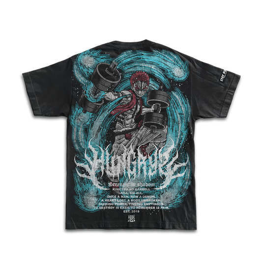 KIMETSU NO BARBELL - STRENGHT IN SHADOW - Premium Oversize Tee (HEAVYWEIGHT - Black)