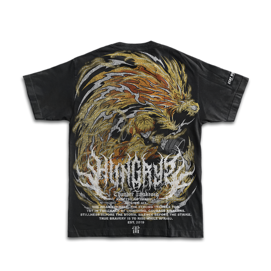 KIMETSU NO BARBELL - THUNDER AWAKENED - Premium Oversize Tee (HEAVYWEIGHT - Black)