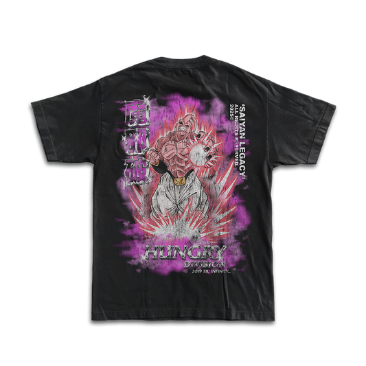 SAIYAN LEGACY - CHAOS - Premium Oversize Tee (HEAVYWEIGHT - Black)