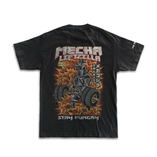 MECHA LIFTZILLA  - Premium Oversize Tee (HEAVYWEIGHT - Black)