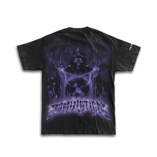 DOMINATION (Purple) - Premium Oversize Tee (HEAVYWEIGHT - Black)