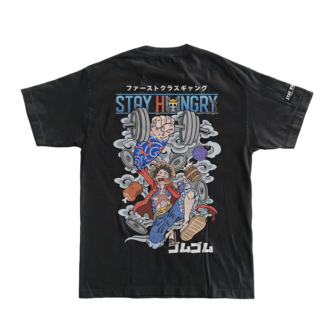 GOMU GOMU - Premium Oversize Tee (HEAVYWEIGHT - Black)