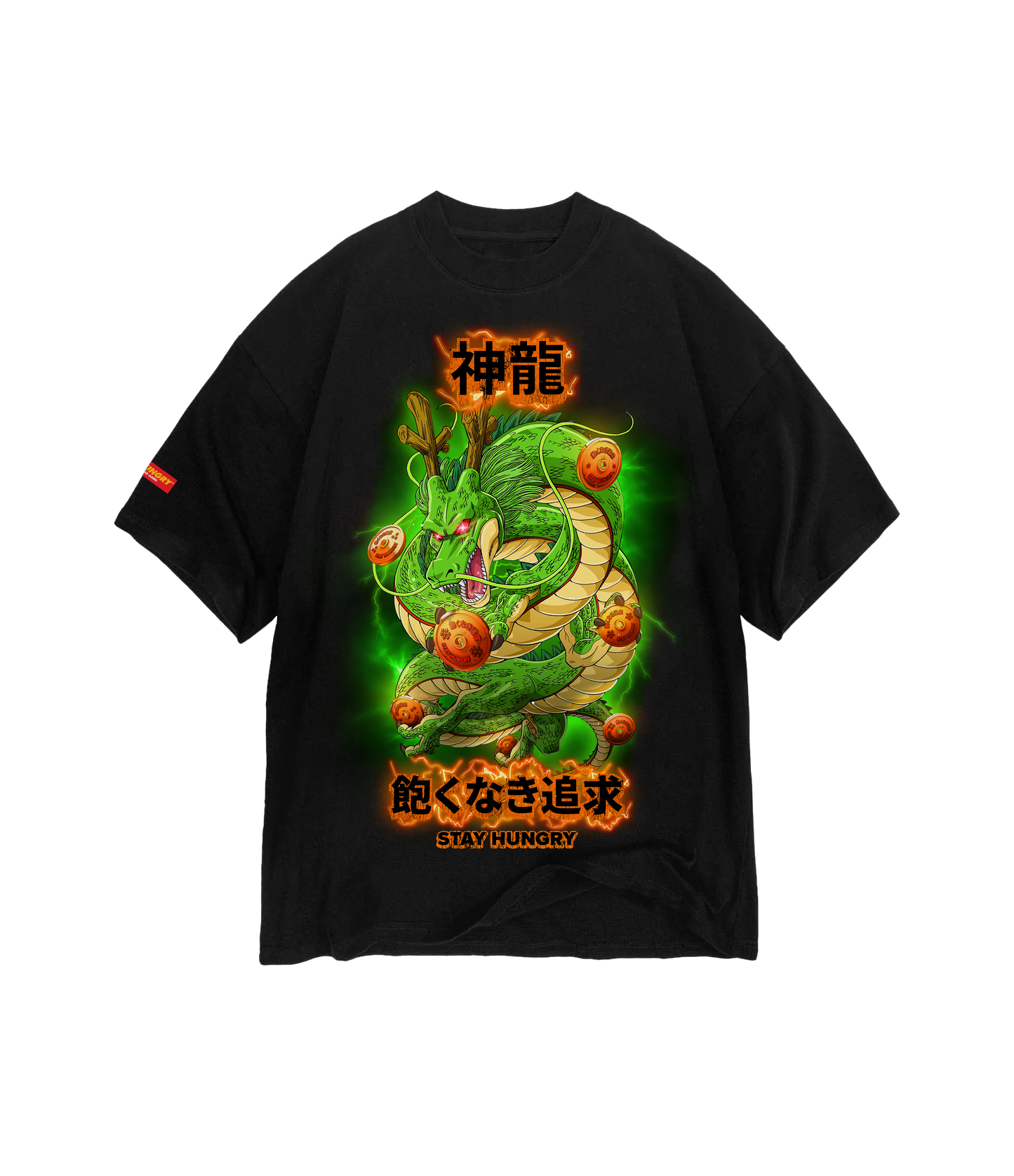 SHENLONG - 飽くなき追求 - Premium Oversize Tee (HEAVYWEIGHT - Black)