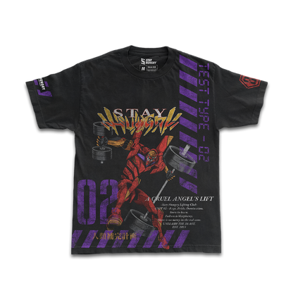 A CRUEL ANGEL´S LIFT - UNIT 02 - Premium Oversize Tee (HEAVYWEIGHT - Black)