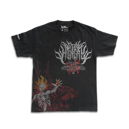 KIMETSU NO BARBELL - HEART AFLAME - Premium Oversize Tee (HEAVYWEIGHT - Black)