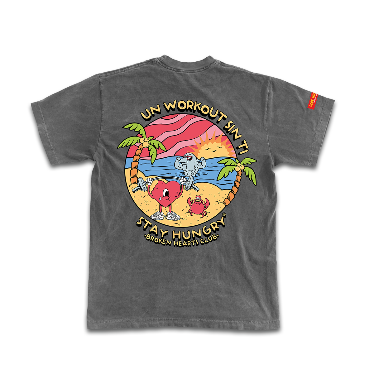 UN WORKOUT SIN TI - Premium Oversize Tee (HEAVYWEIGHT - Black Pigment Dye)