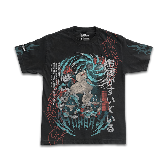GOTTA LIFT 'EM ALL - SLEEP - Premium Oversize Tee (HEAVYWEIGHT - Black)