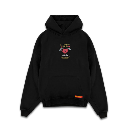 UN WORKOUT SIN TI - Premium Oversize Hoodie (HEAVYWEIGHT - Black)