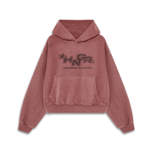 HNGR TRAINING DIVISION - Premium Oversize Hoodie (MIDWEIGHT - Faded Red)
