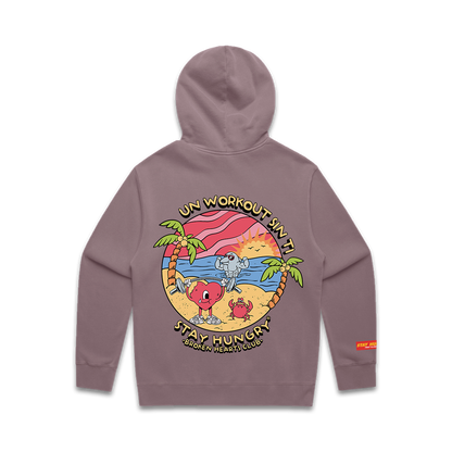 UN WORKOUT SIN TI - Premium Oversize Hoodie (Orchid)